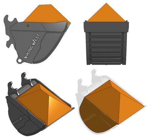 tractor bucket size chart